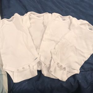 Gerber 3-6 month white short sleeved onesies